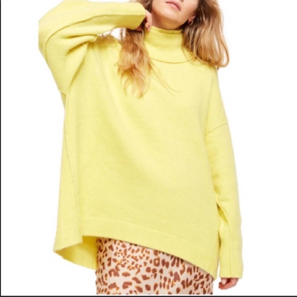 Free people yellow turtleneck sweater